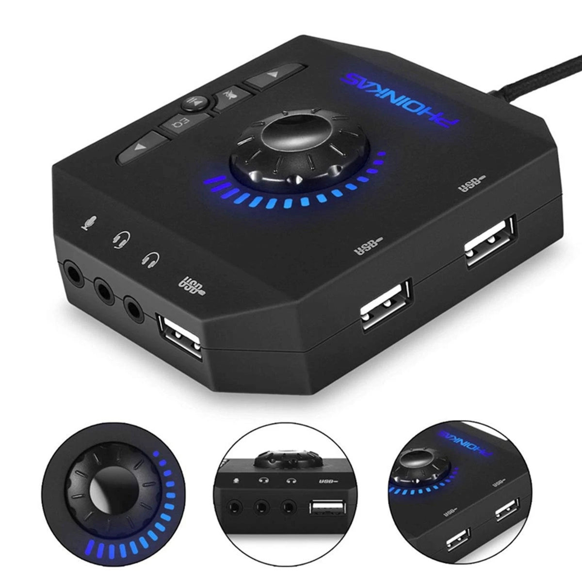 7.1 Channel USB Sound Card Audio Adapter for PC Laptop