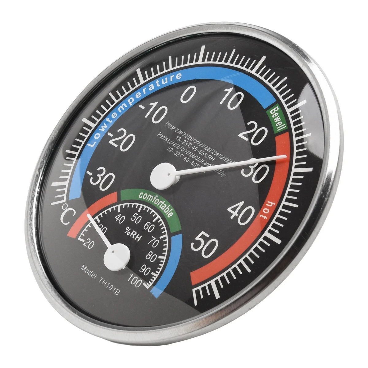 Analog Hygrometer and Thermometer for Indoor Climate Control