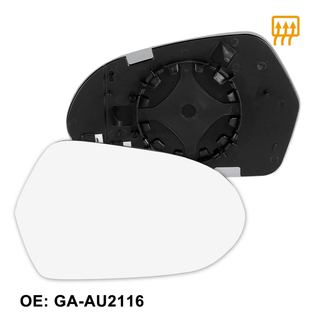 Heated Side Mirror Glass with Backing Passenger Right for Audi A6 Quattro S6 (2012–2020)