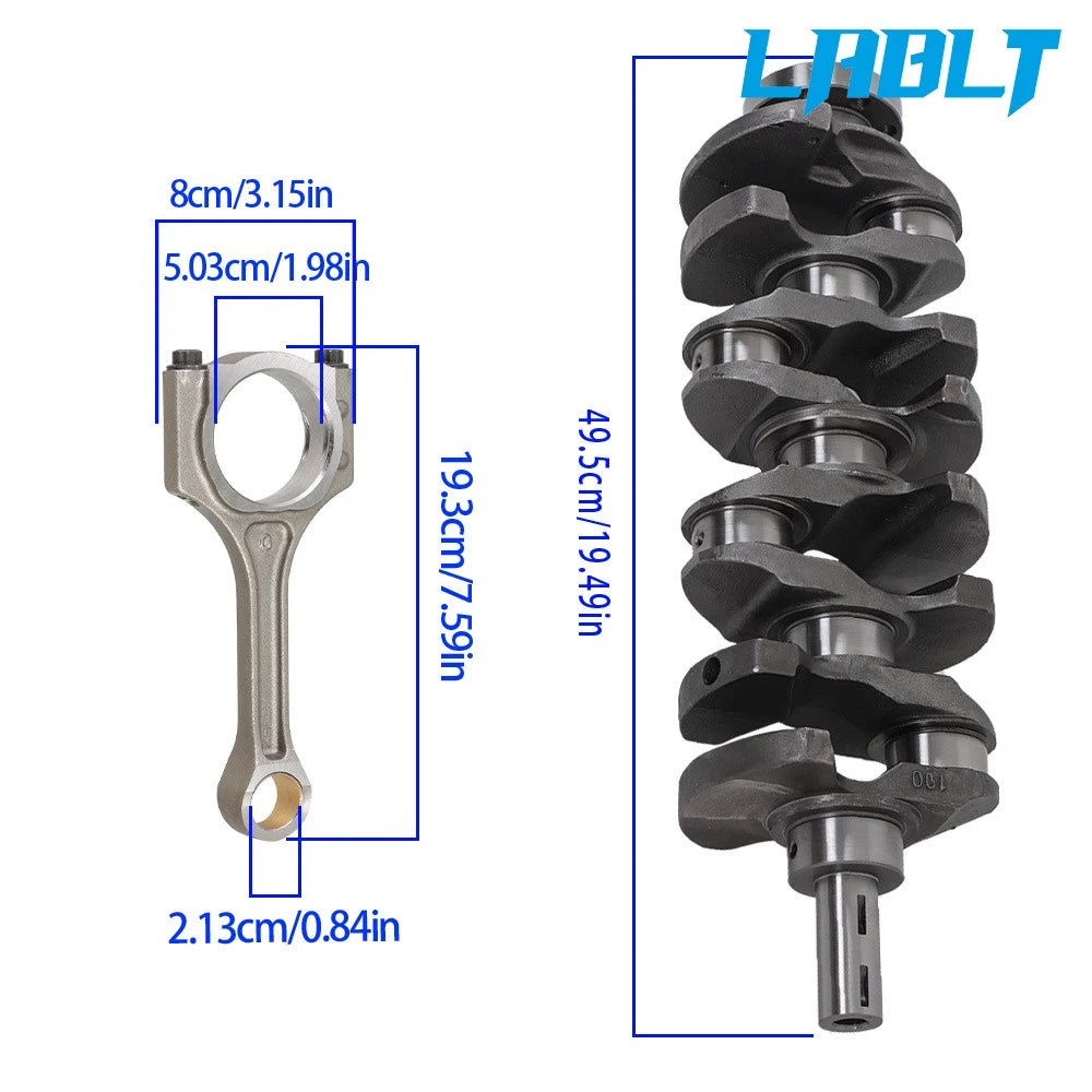 Crankshaft with Connecting Rods for Hyundai Sonata, Kia Forte, Optima (2.4L)
