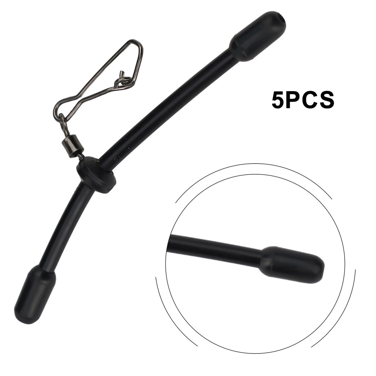 Fishing Anti-Tangle Feeder Boom Spacer Snap Connector for Swivel