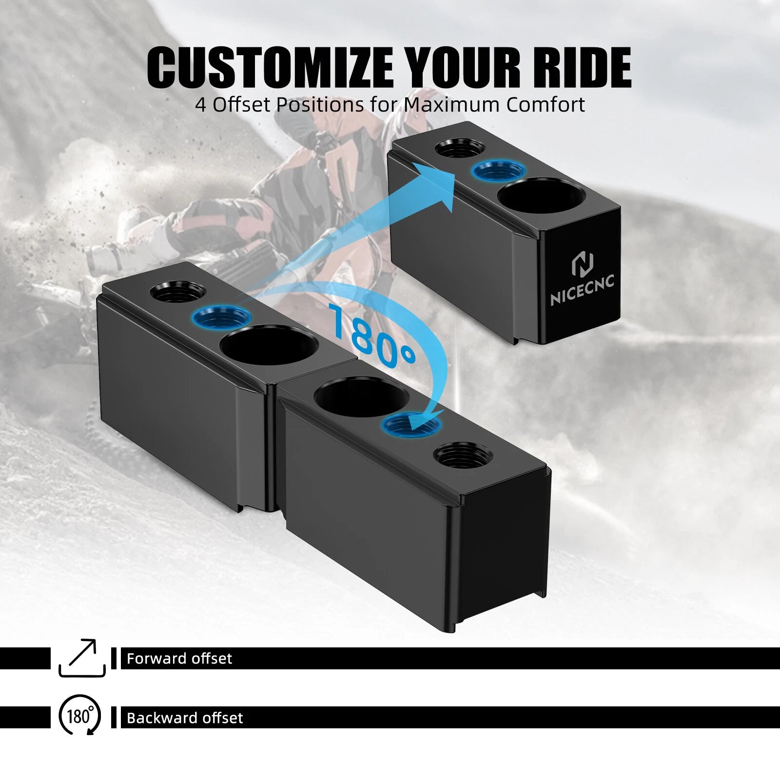 NICECNC Handlebar Risers for KTM 390 Adventure (2025)