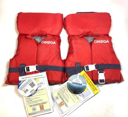 Set of 2 WaterBrands 40202 Omega Infant Type II Ski Vests (Life Jackets)