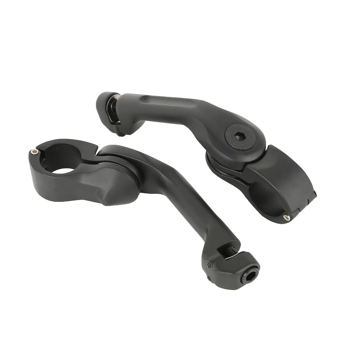 Angled Highway Engine Guard Bar FootPeg Mount for Harley (1 1/4")