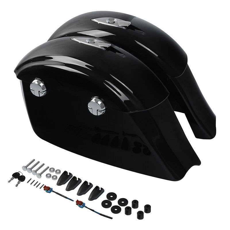 Black Painted Saddlebag with Electronic Latch Key for Indian Chieftain (2014–2023)