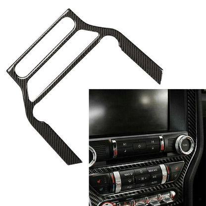 Carbon Fiber Console Decor Trim for Ford Mustang (2015–2019)