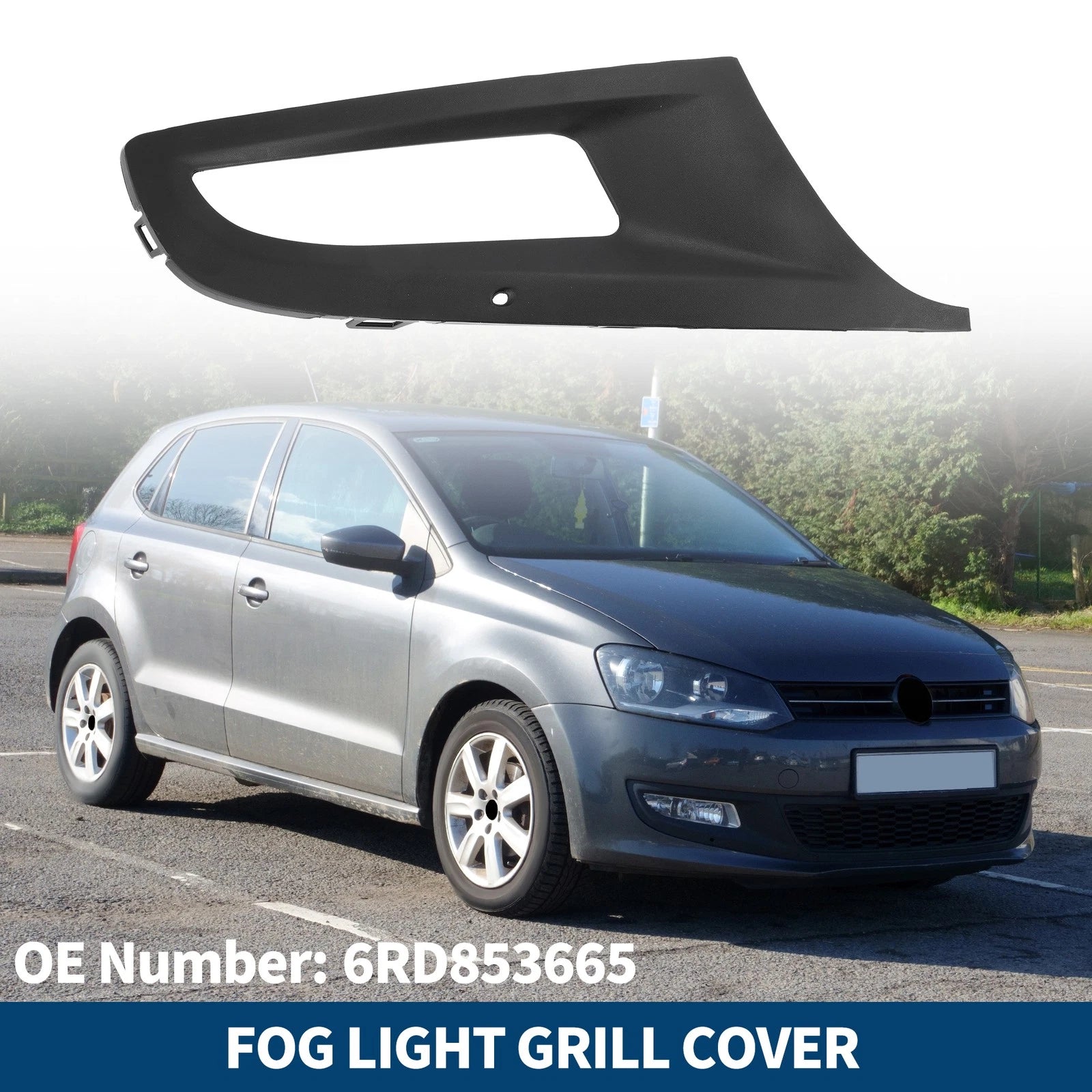 Front Right Fog Light Grill Replacement for Volkswagen Polo (2010–2012)
