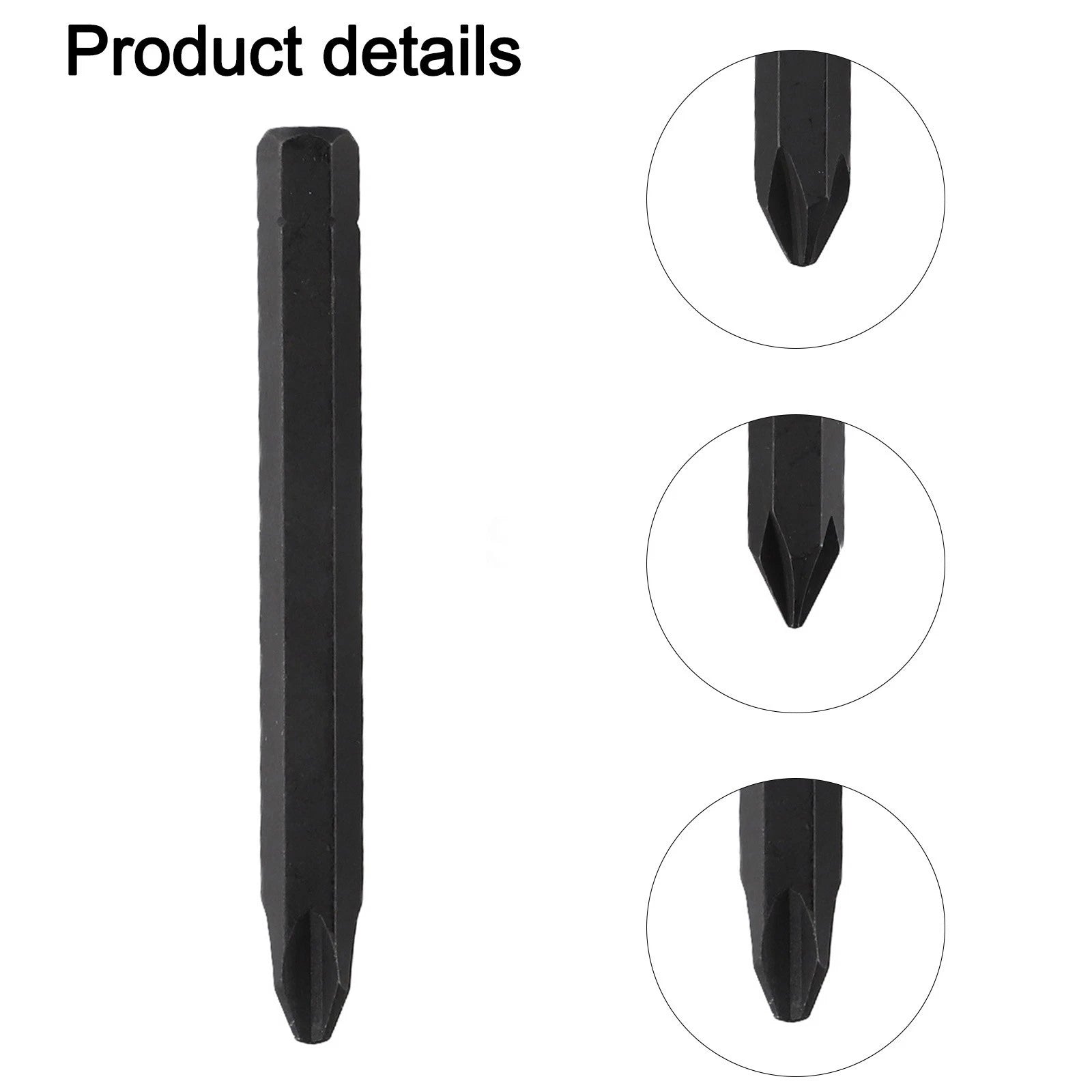 3pcs Screwdriver Bits for Electric Tools (Anti Slip Hex Shank)