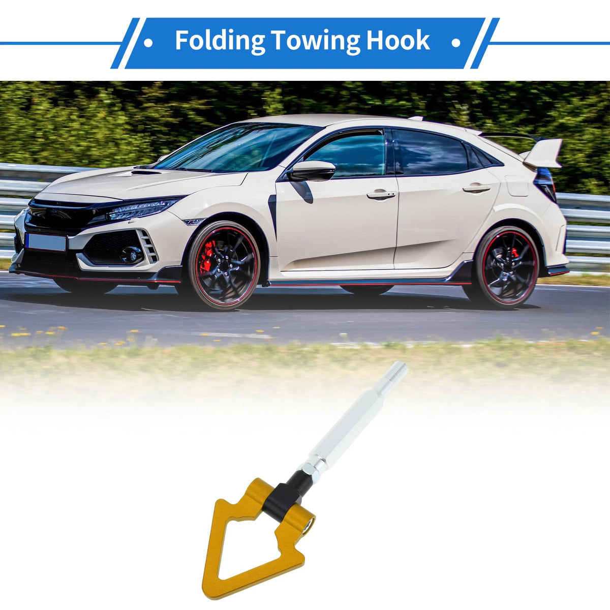 Triangle Tow Hooks Front Set for Toyota Hilux (2005–2015)