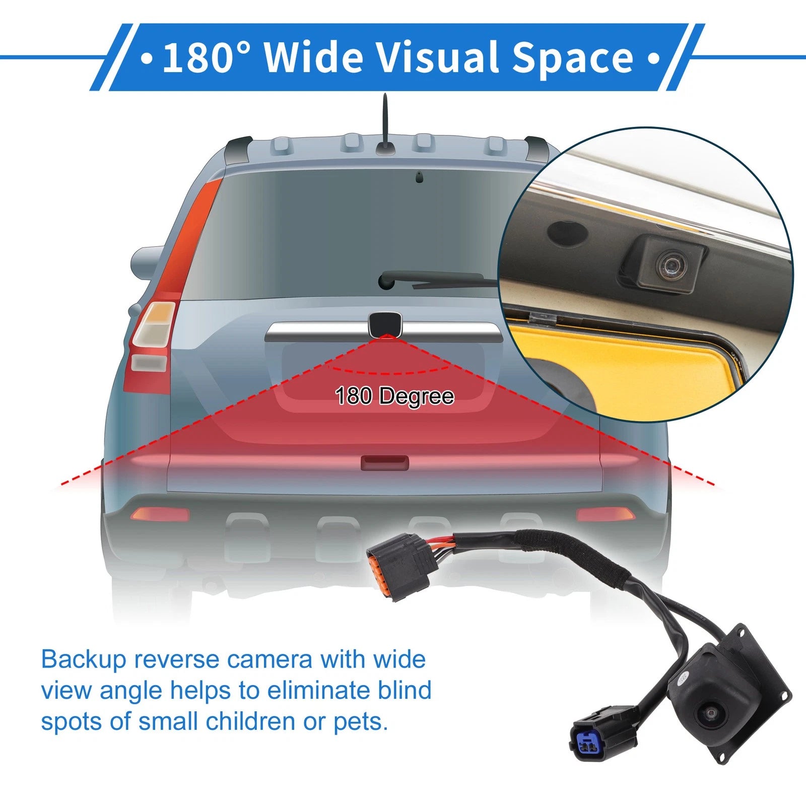 Rear View Camera Backup Reverse Camera 120-180° for Hyundai Genesis Sedan (2015–2020)