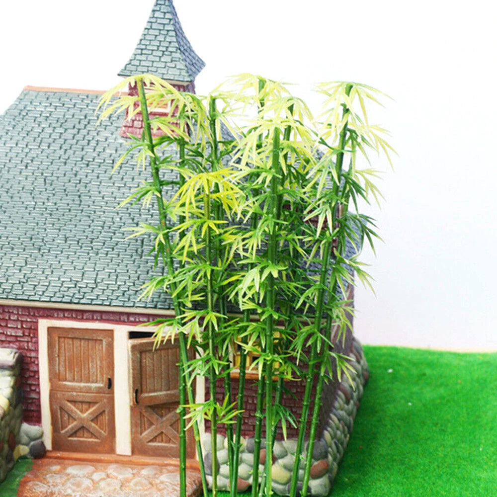 20Pcs Miniature Bamboo Trees for Scenery Model Decor