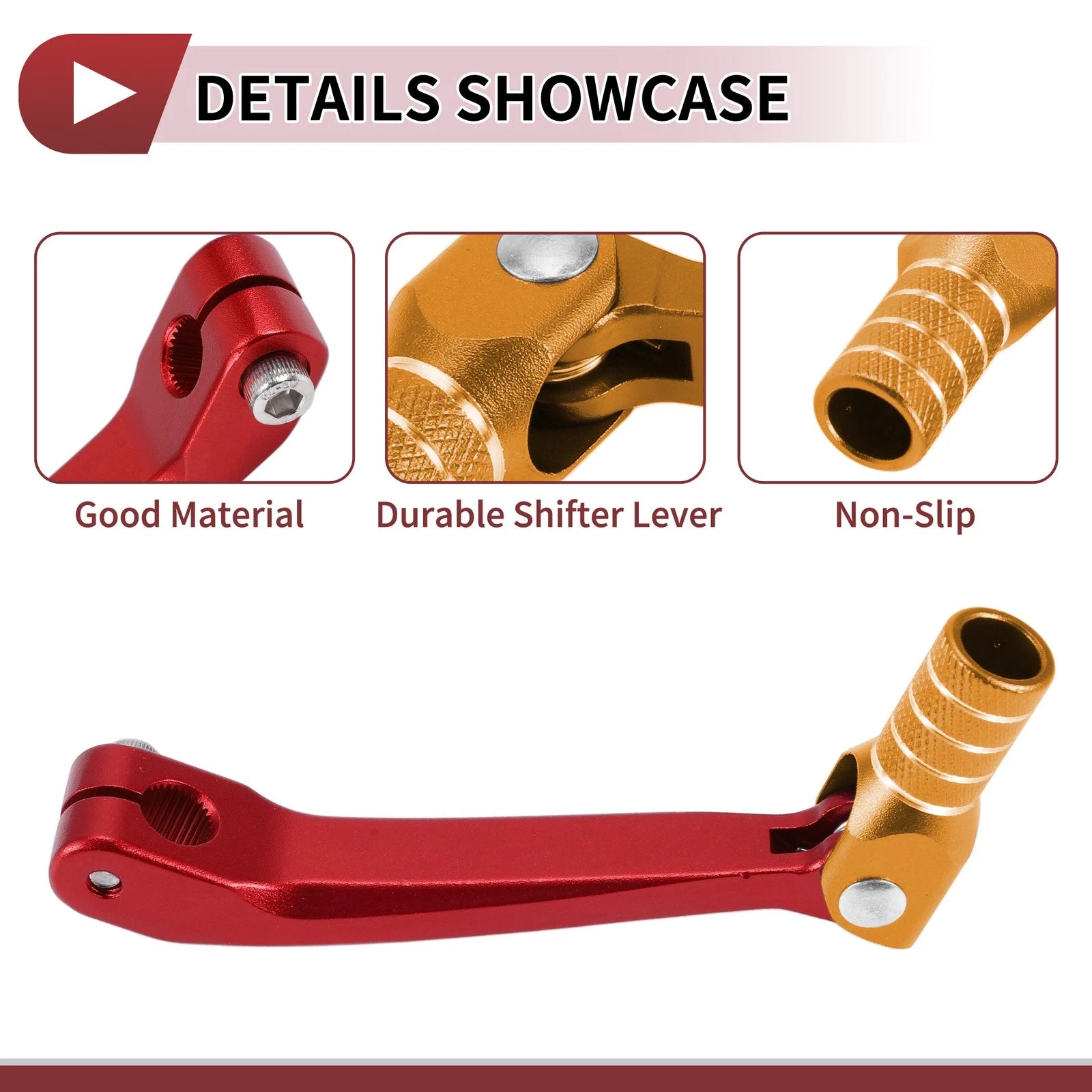 Gear Shift Lever for Honda CRF150F (2003–2017) Red Gold Silver Tone