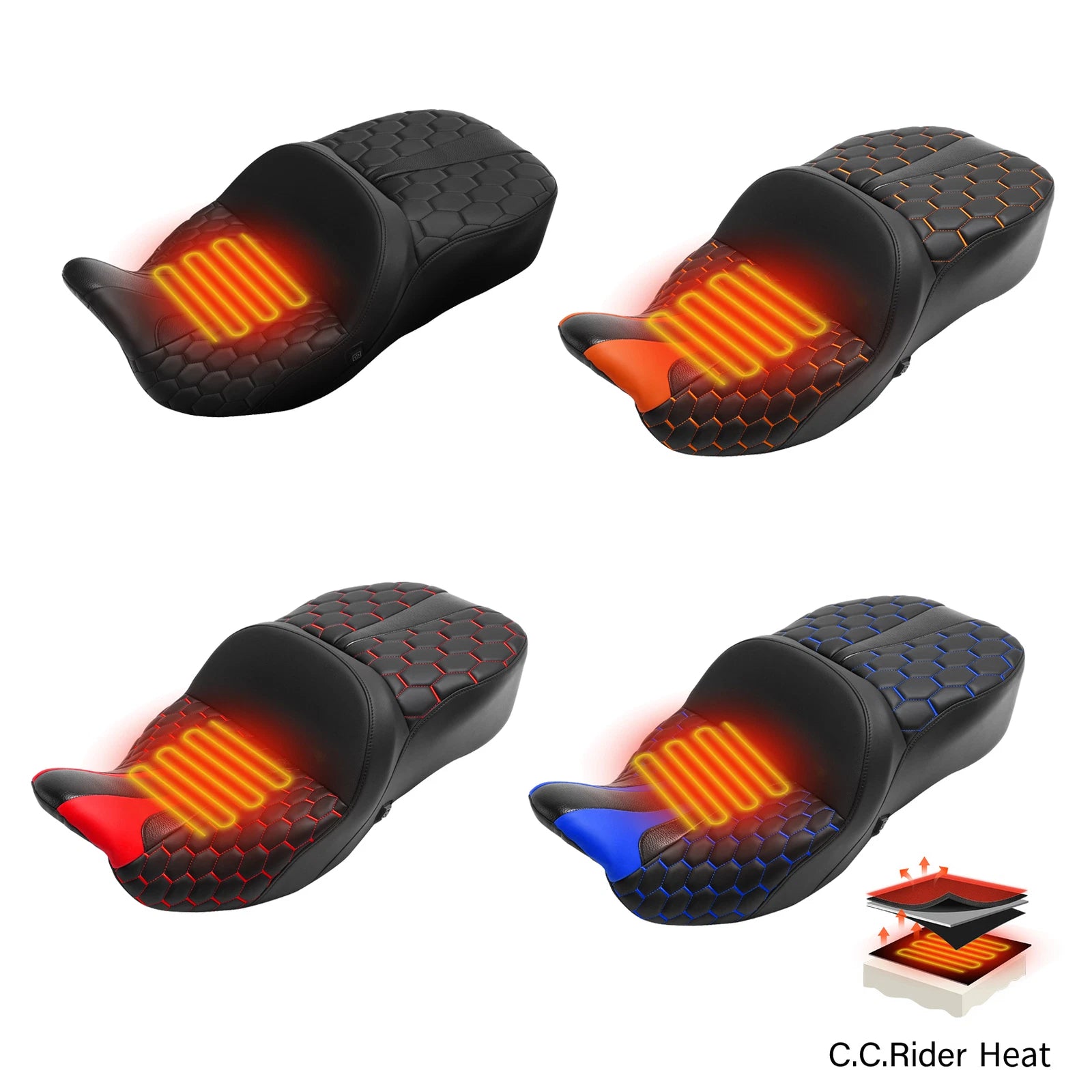 Heated Hammock Seat for Harley Electra Road Glide (2009–2023)