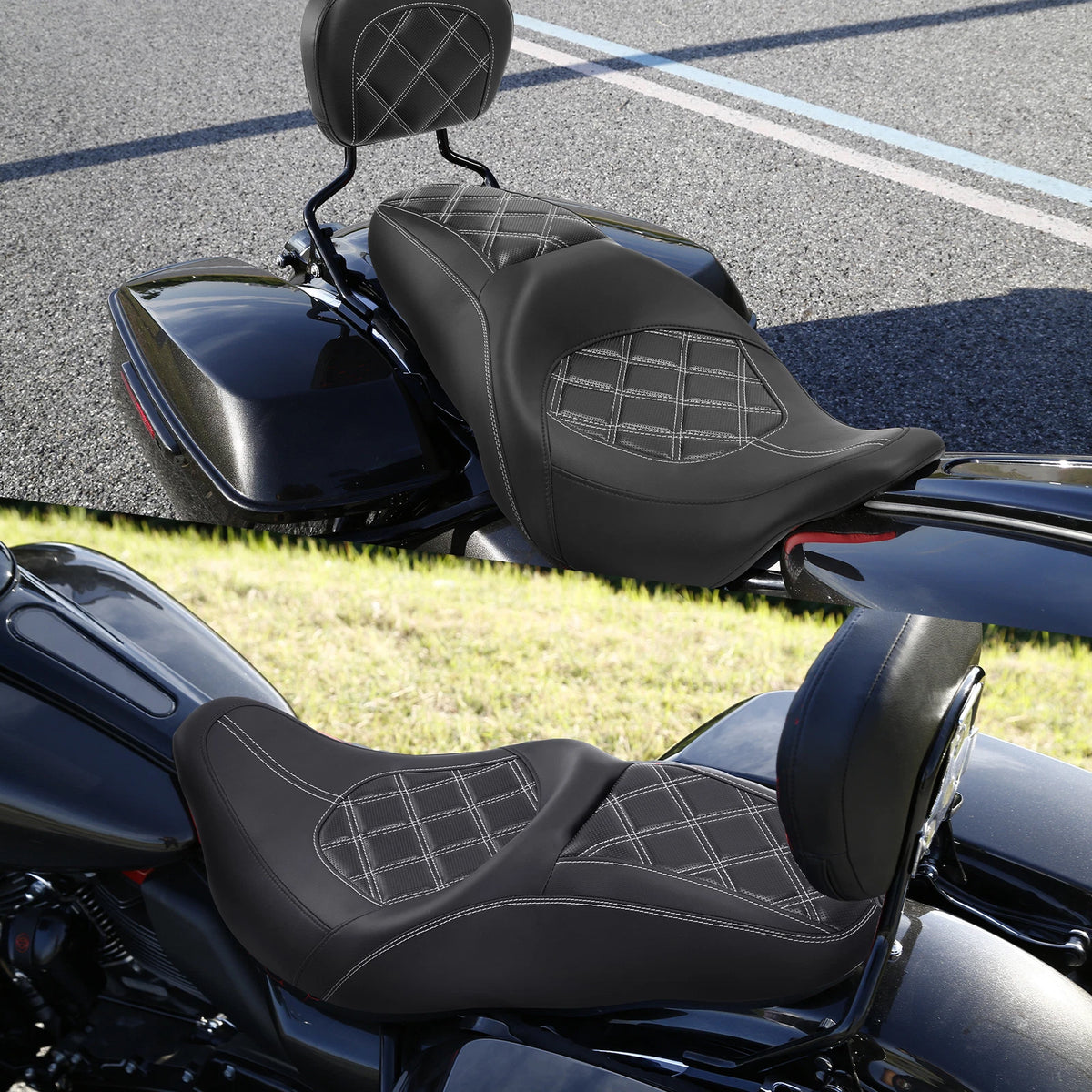 Rear Seat Pad for Harley Touring Road King FLHR (2009–2023)