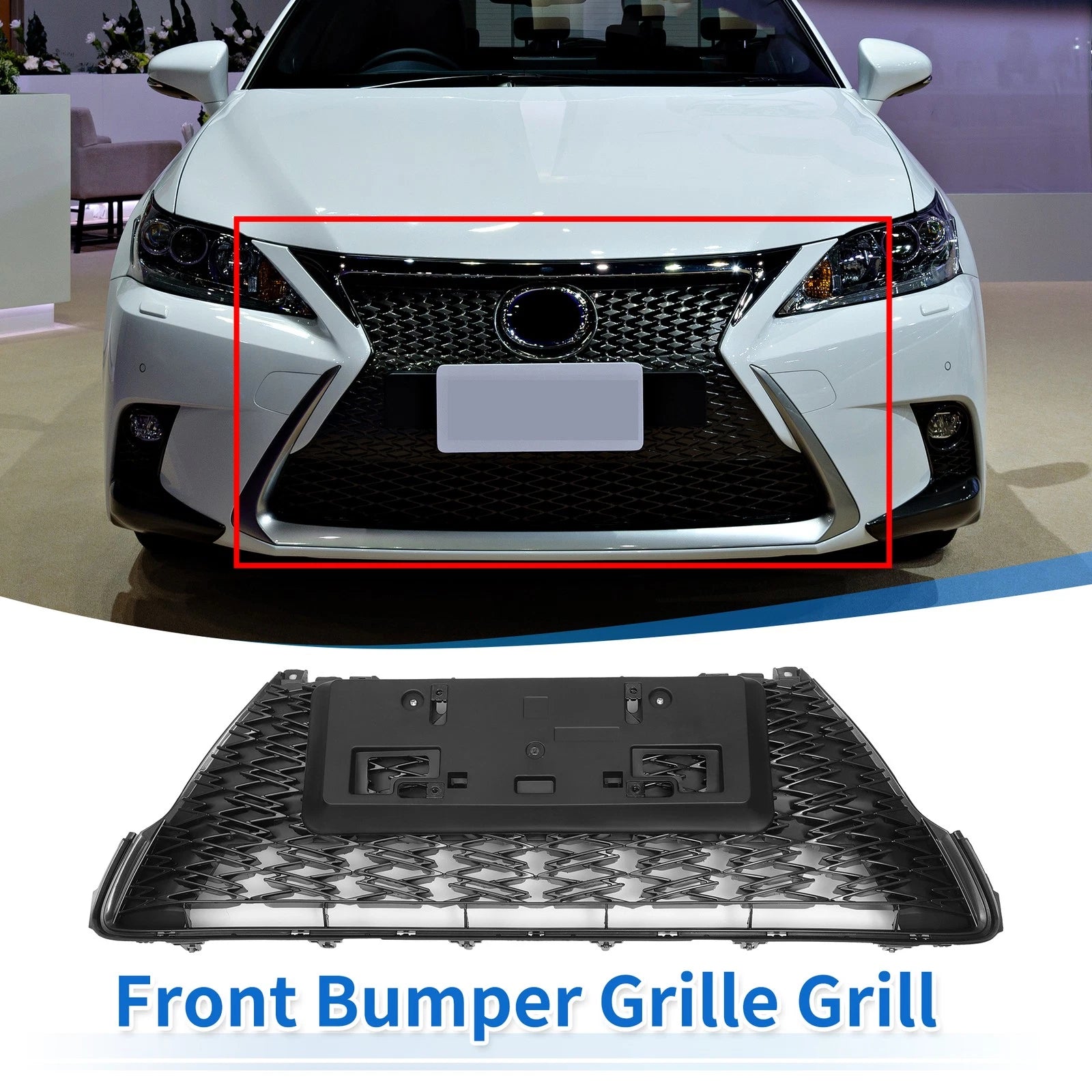 Front Lower Hood Bumper Grille for Lexus CT200h (2017–2017)