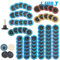 71PC Twist Lock Sanding Discs Set for Die Grinder with 1/4 Holder