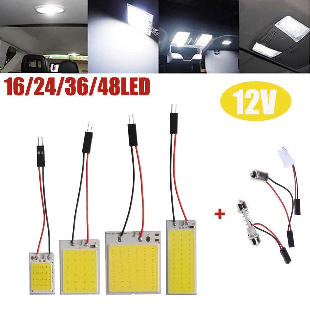 COB LED Light Panel for Dome / Car Interior Ceiling (6000K, 16/24/36/48 LED)