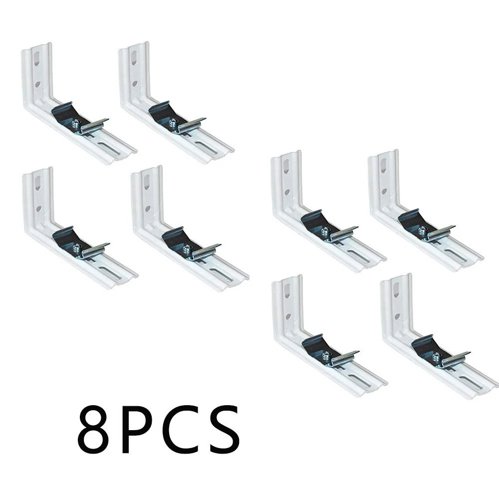 L Shaped Bracket Set of 8 for Vertical Blinds (1.5 Inch Head Rails)