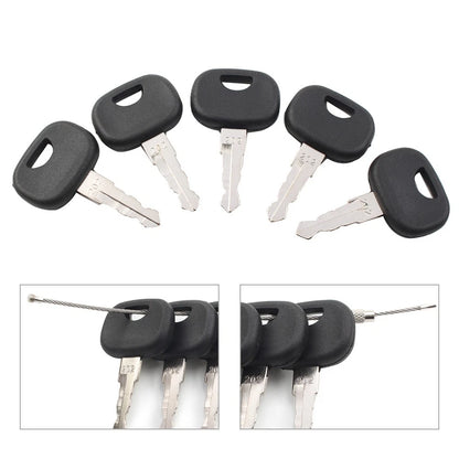 5PCS Ignition Keys for Volvo Wheel Loader & John Deere Heavy Equipment