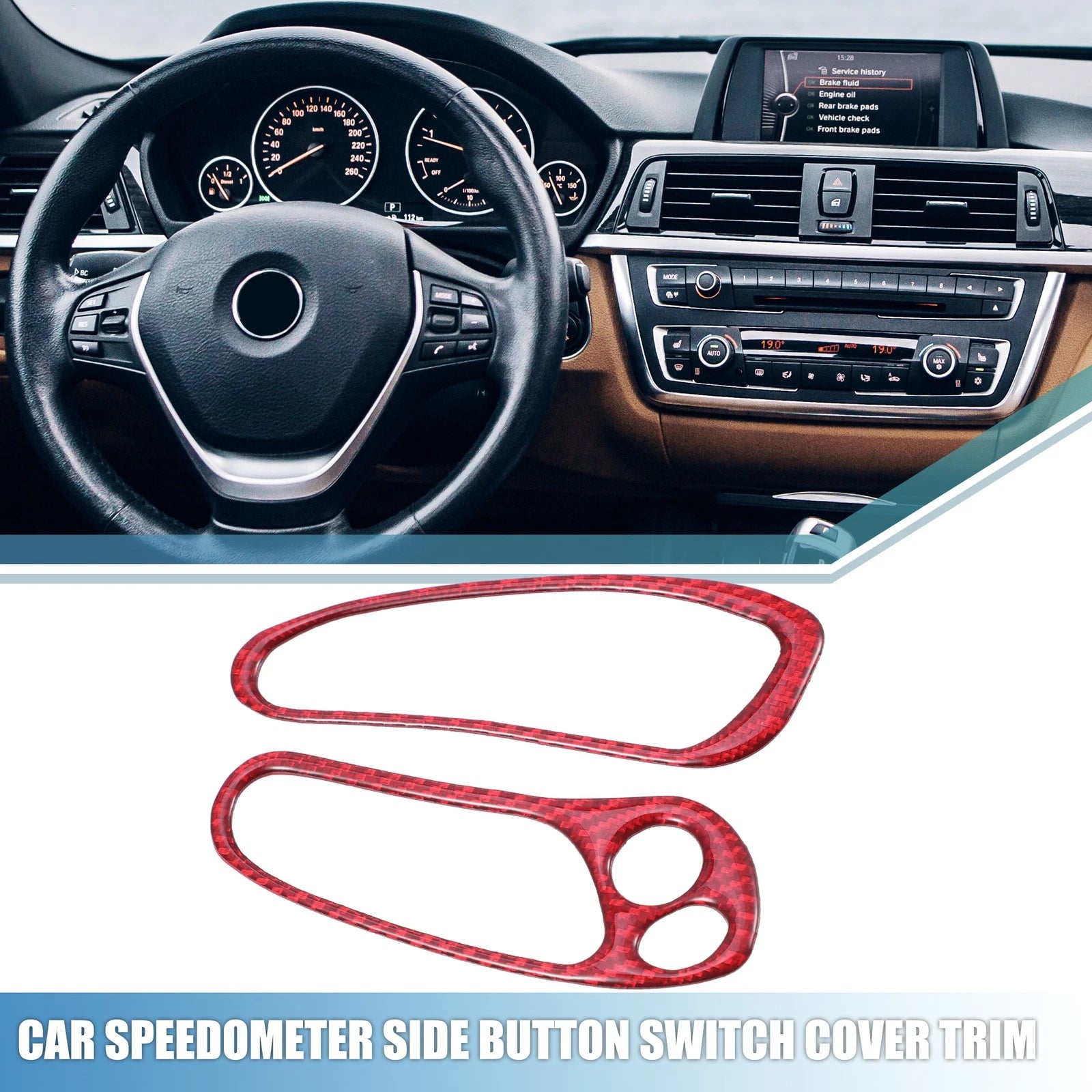 Car Speedometer Side Button Switch Cover for Chevy Corvette C5 Red (Set)