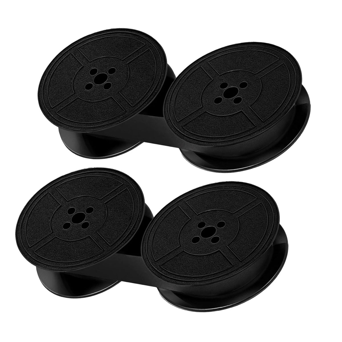 2X Black Typewriter Ribbon Twin Spool Universal Replacement