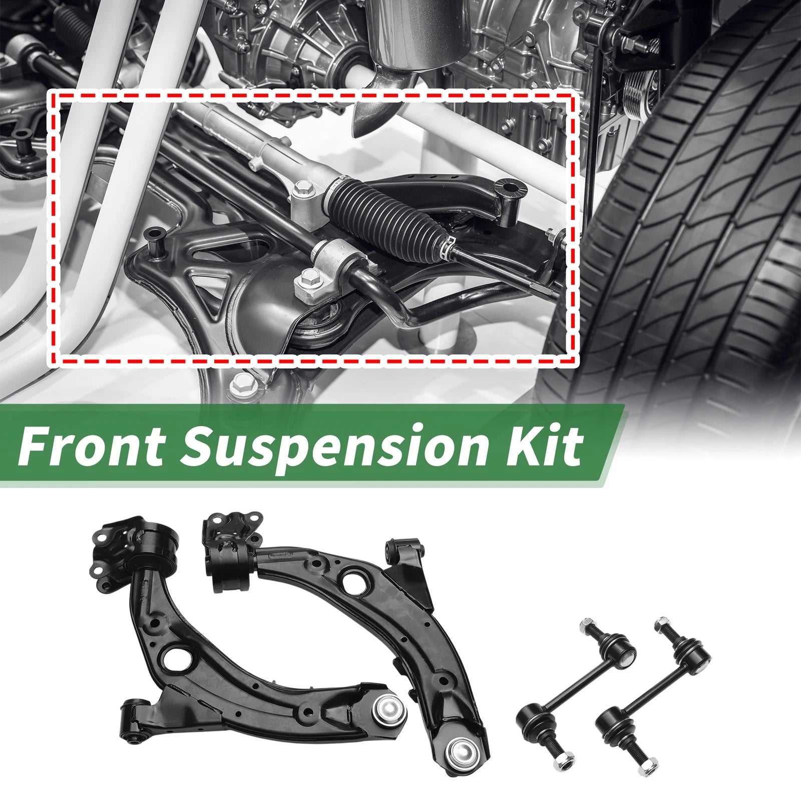 Set of 4 Front Stabilizer Bar Links for Ford Edge (2007–2014)