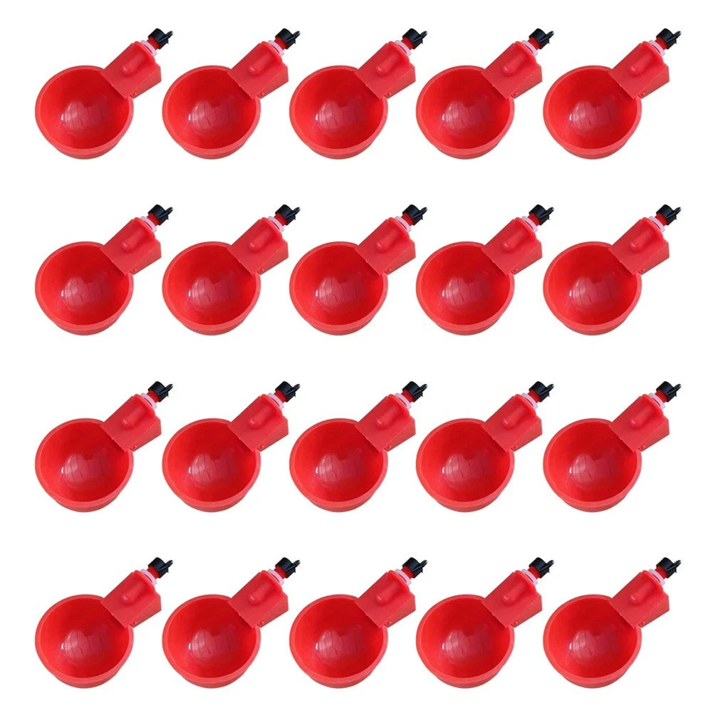 20 Pack Automatic Chicken Waterers for Home Farm Poultry