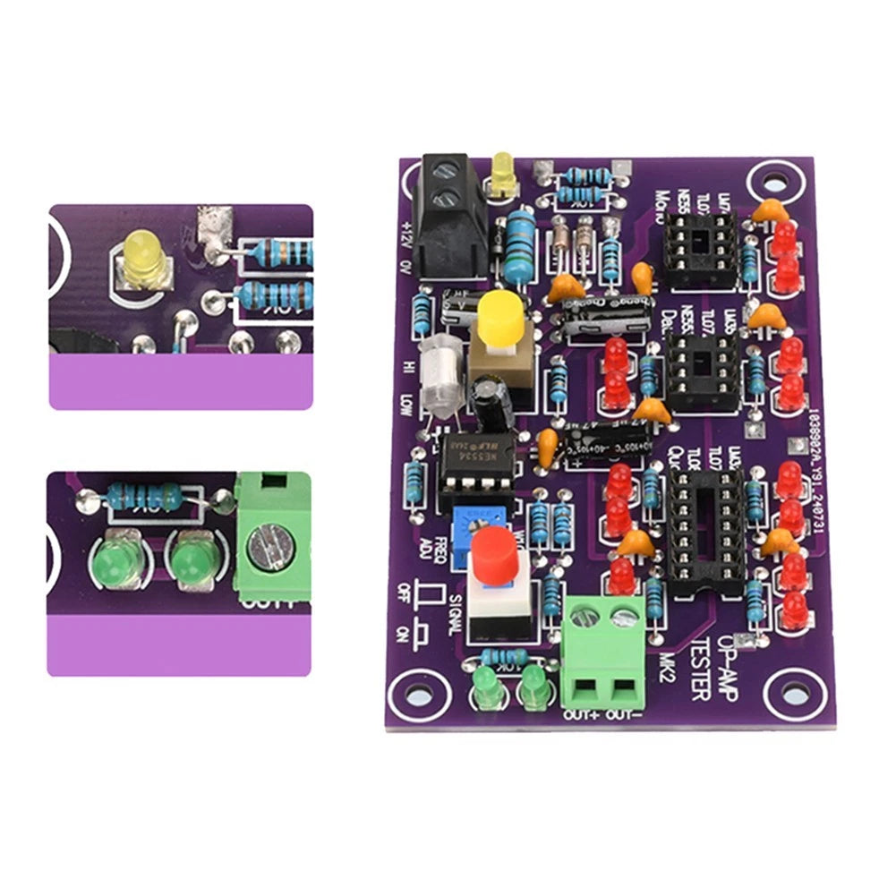 Dual Op Amp Test Board for Circuit Testing