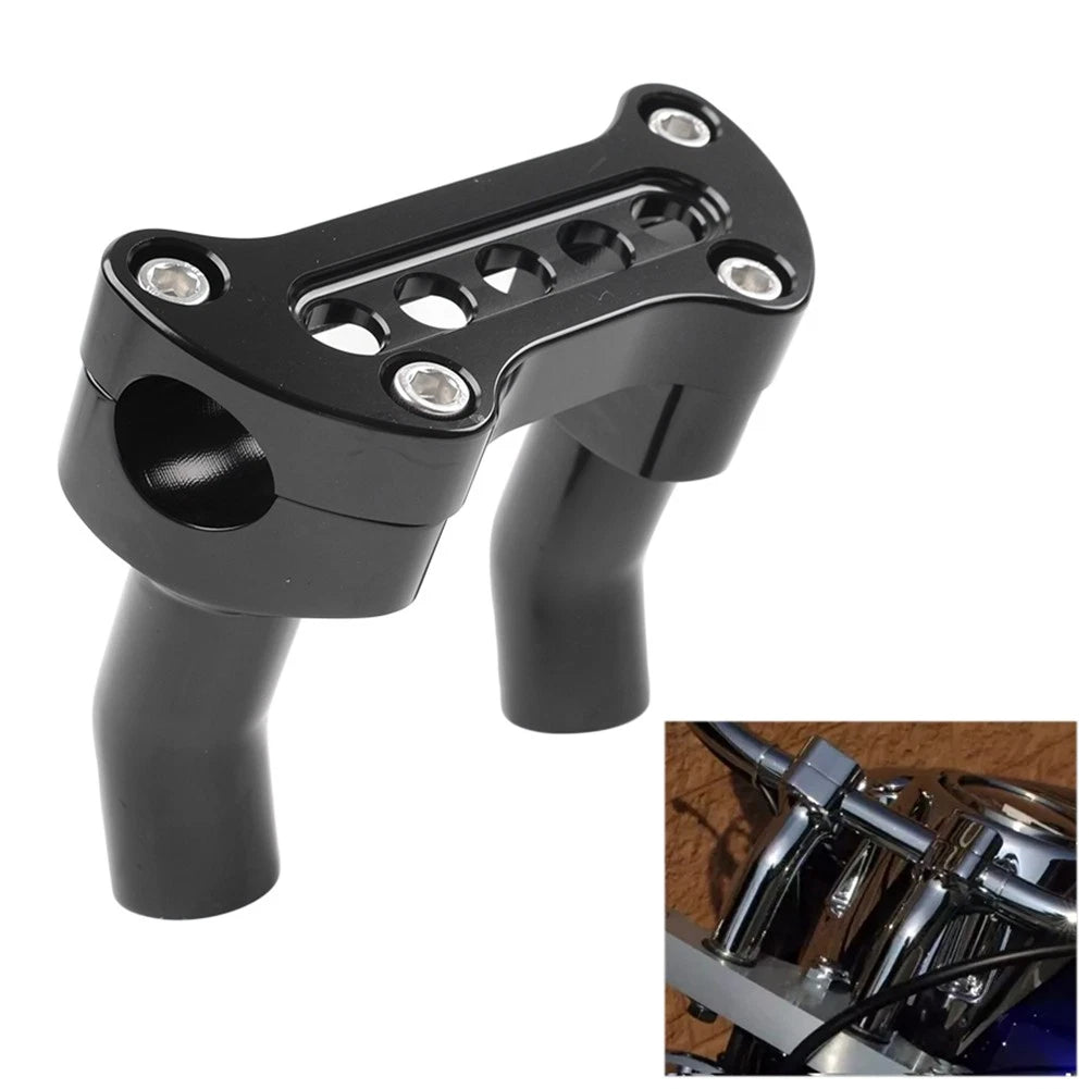 3.5" Handlebar Riser & Top Clamp CNC for Harley Dyna Softail Sportster