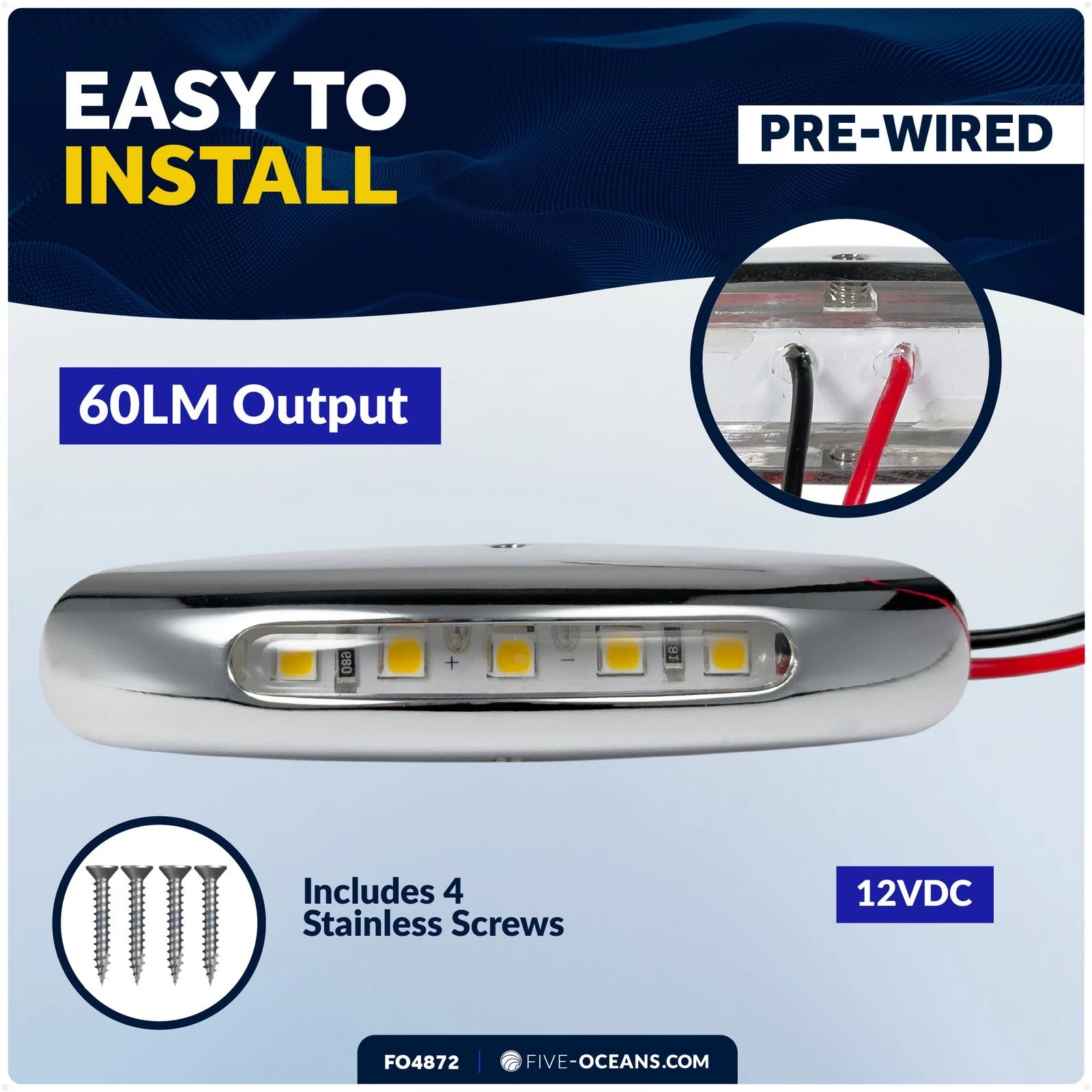 2X LED Boat Courtesy Light for Five Oceans (12V) - FO4872