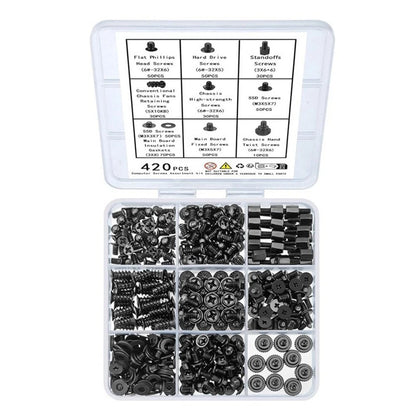 420pcs Rust Resistant Computer Screws for Laptop Case Repair