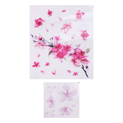 2pc Vinyl Car Stickers for Windshield - Pink Blossom Theme