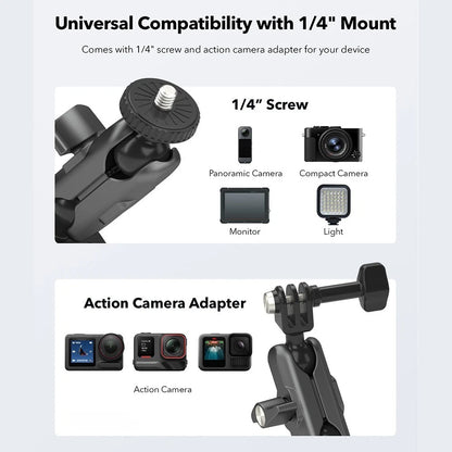 Action Camera Mount with Vacuum Lock Suction Cup for DJI and Insta360