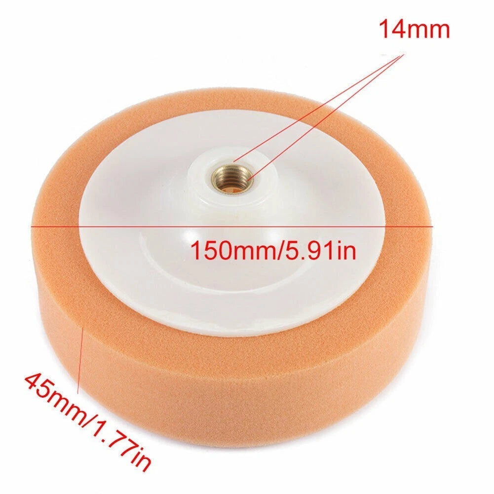 3X 6-Inch Polishing Mop Pads for Car Buffing M14-Thread