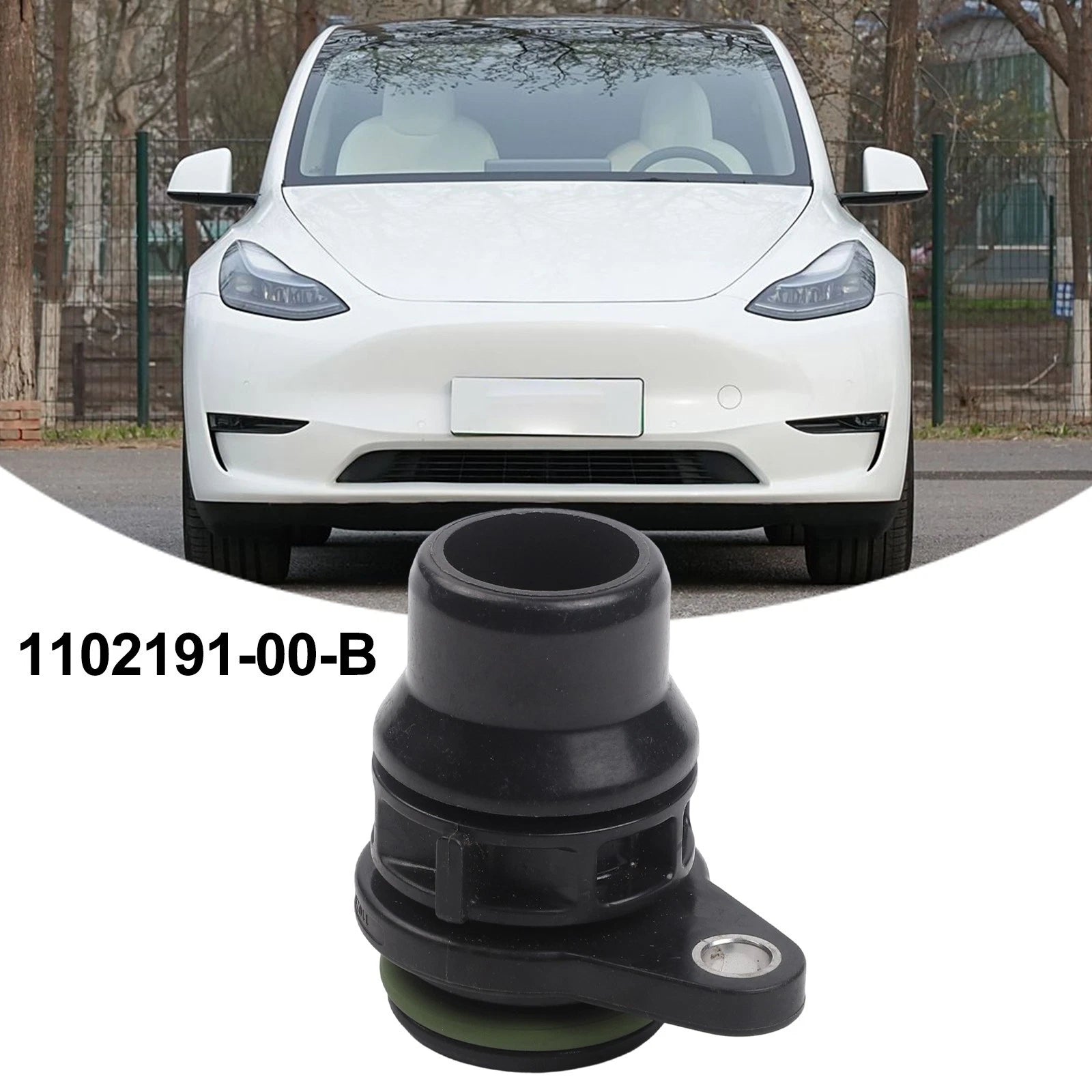 Motor Cooling Pipe Connector for Tesla Model 3 Y (2017–2023) Black Rubber