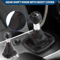 Gear Shift Knob with Dust Cover for Audi A3 (2000–2003) Faux Leather Black