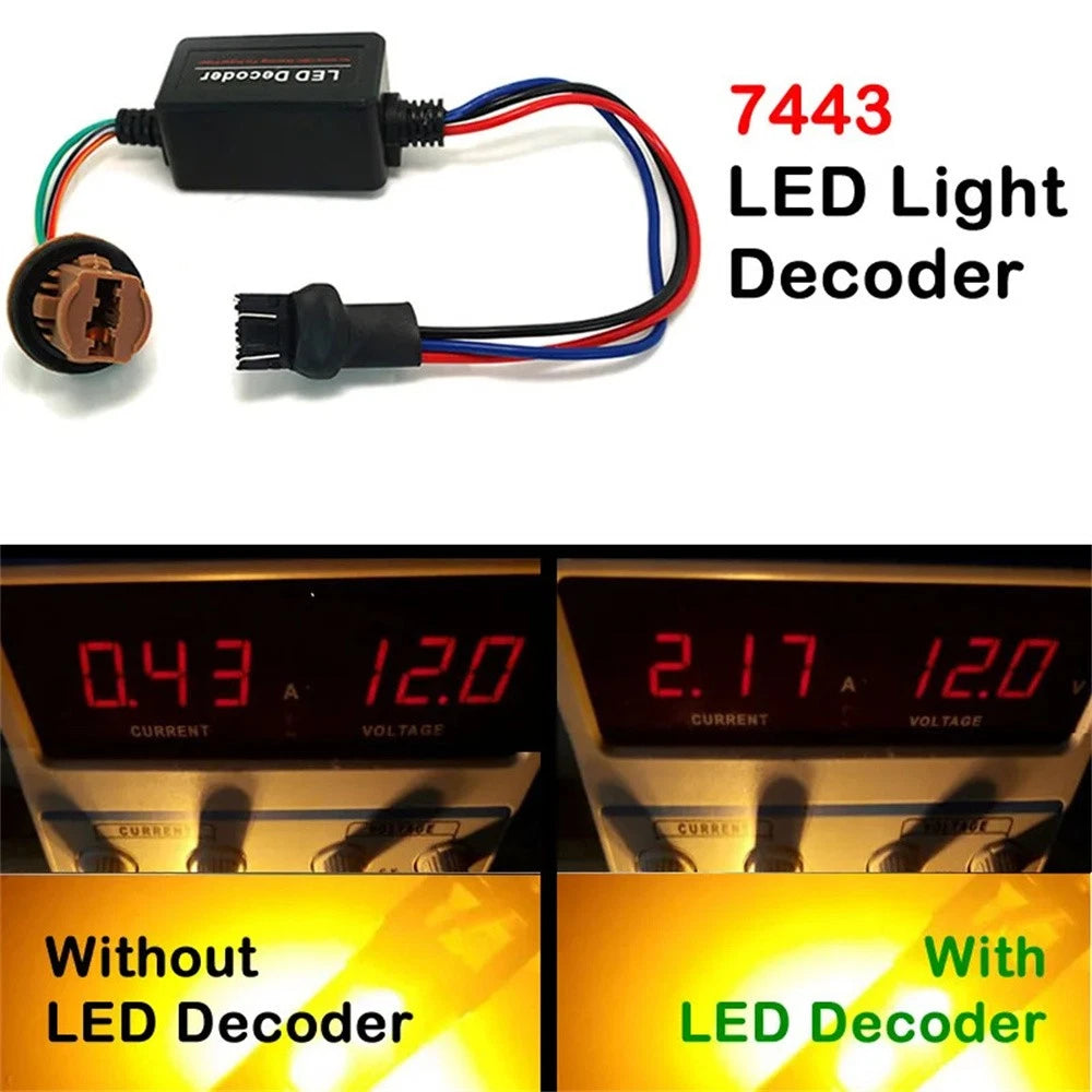 T20 7443 LED Light Error Decoder Load Resistor for Universal