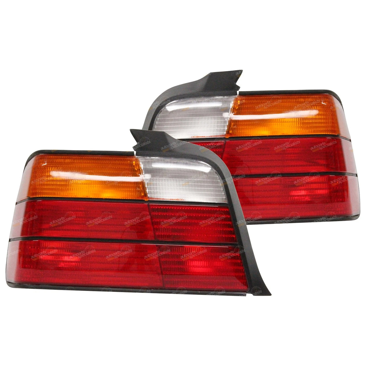 Tail Lights Pair LH+RH for BMW 3 Series E36 (1991–1996) Amber/Clear/Red