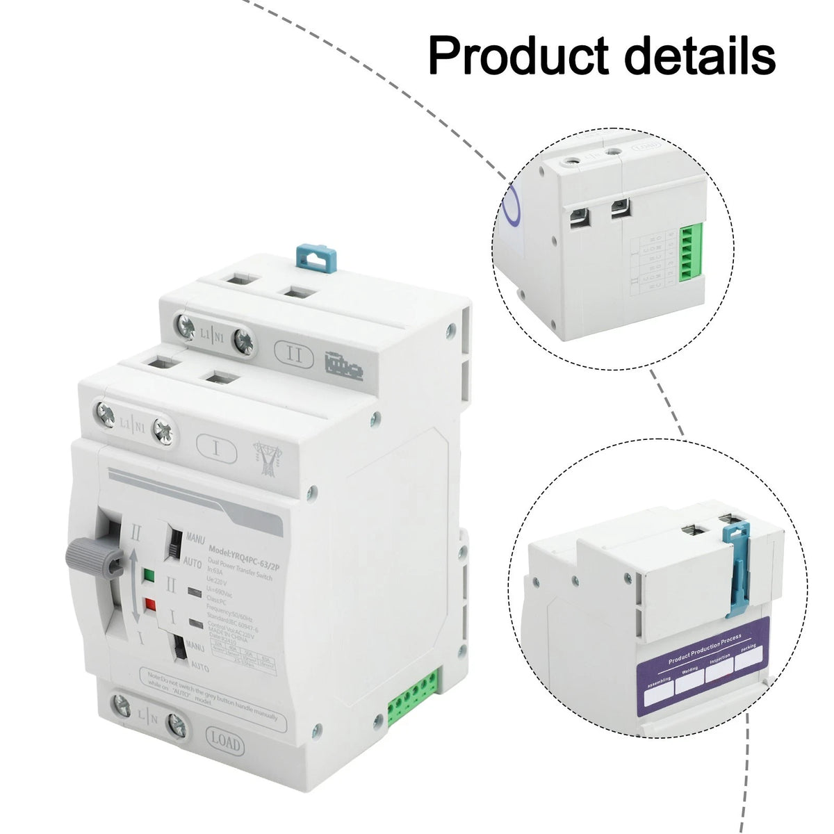Automatic Electrical Transfer Switch for Dual-Power Capability