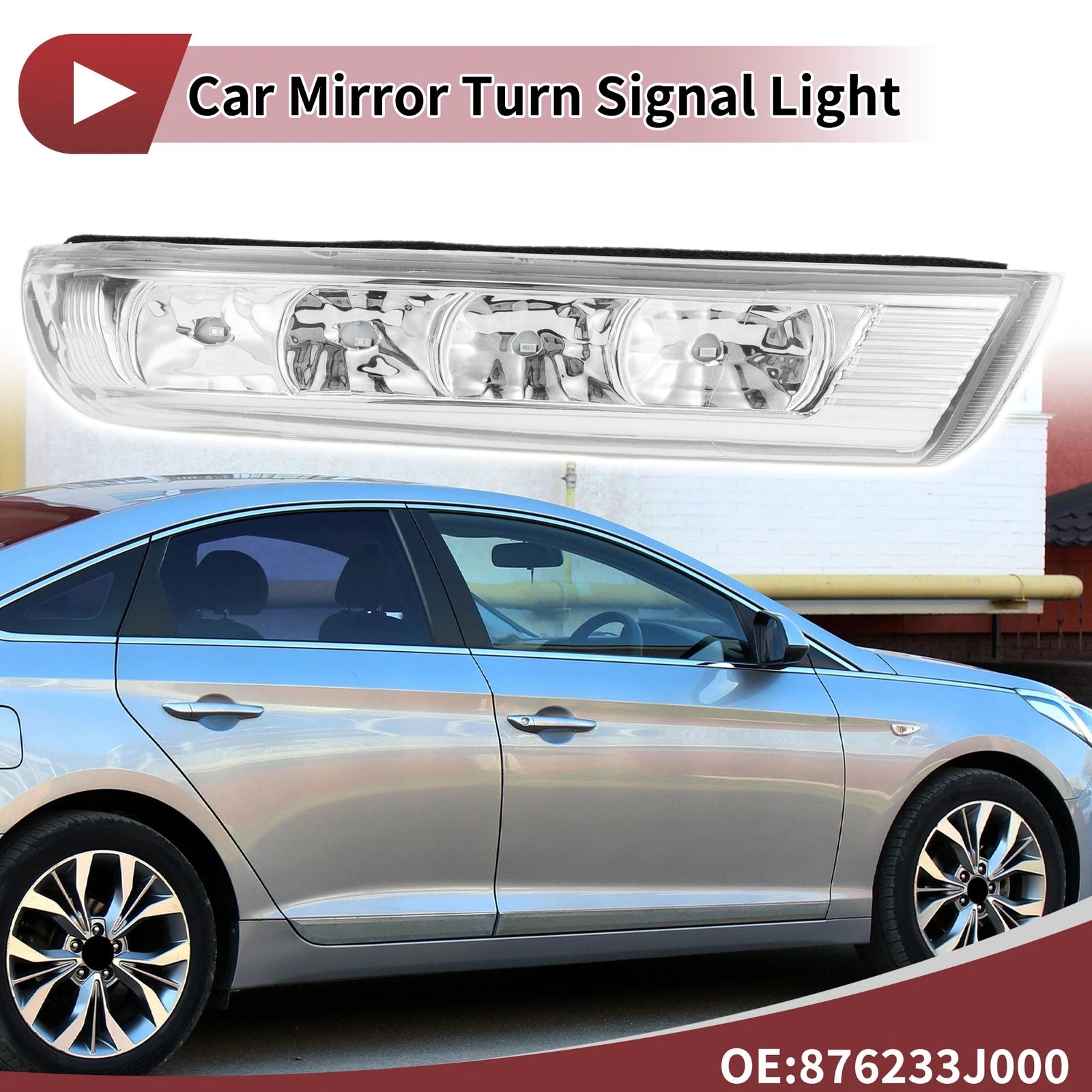 Mirror Turn Signal Light Replacement for Hyundai Santa Fe (2013–2018) Right