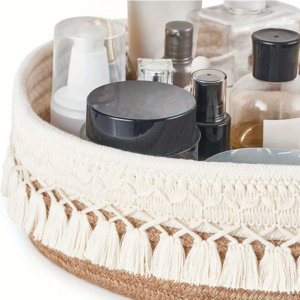 Cotton Rope Basket for Makeup Desk Storage (2010–2023)