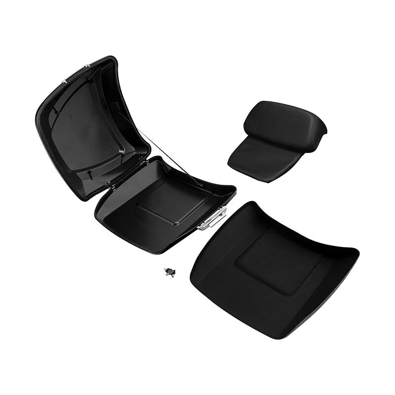 Black Razor Trunk Backrest Pad for Harley Touring Road Glide (2014–2023)