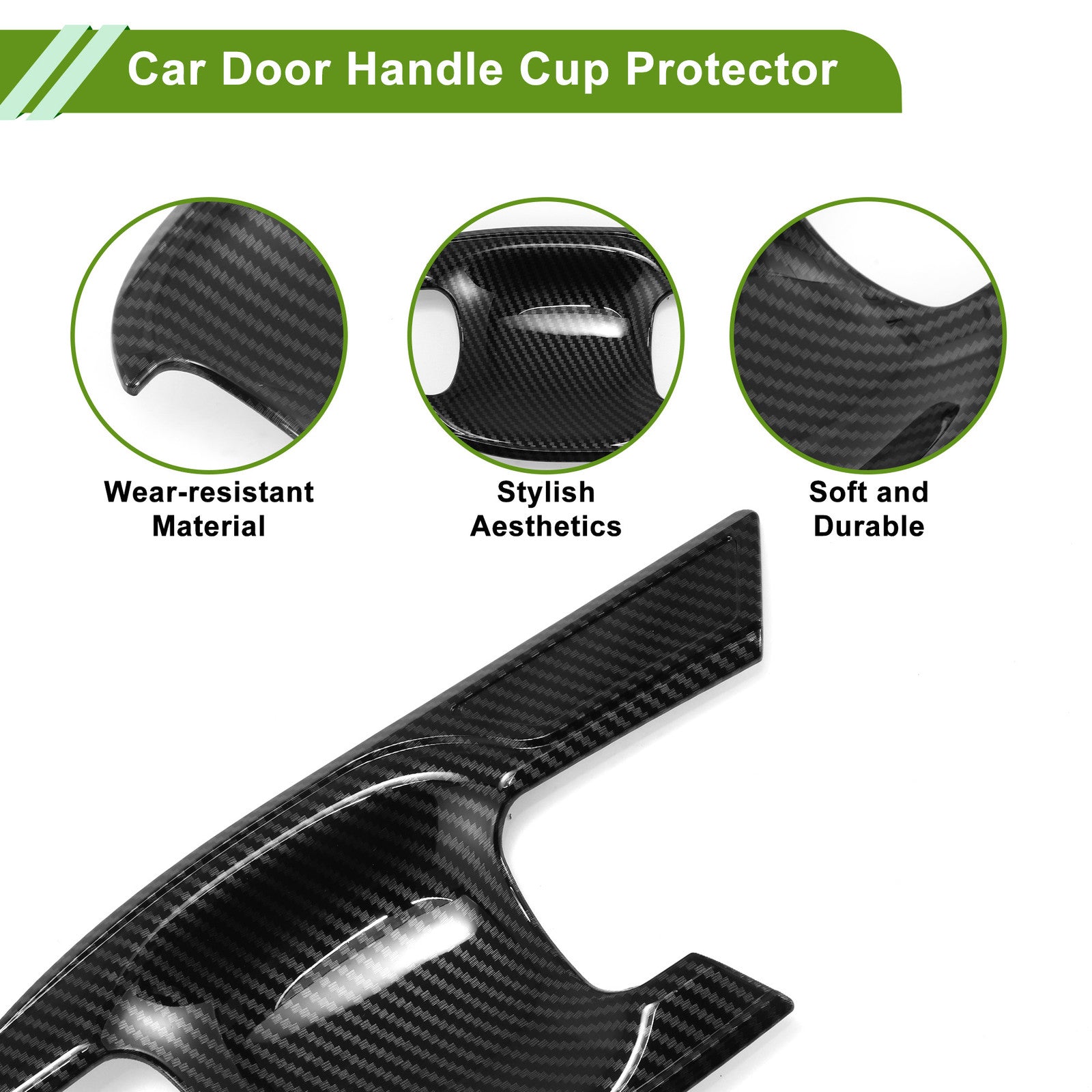 Door Handle Cup Protector 4 Pcs for Toyota Highlander Kluger (2014–2023)