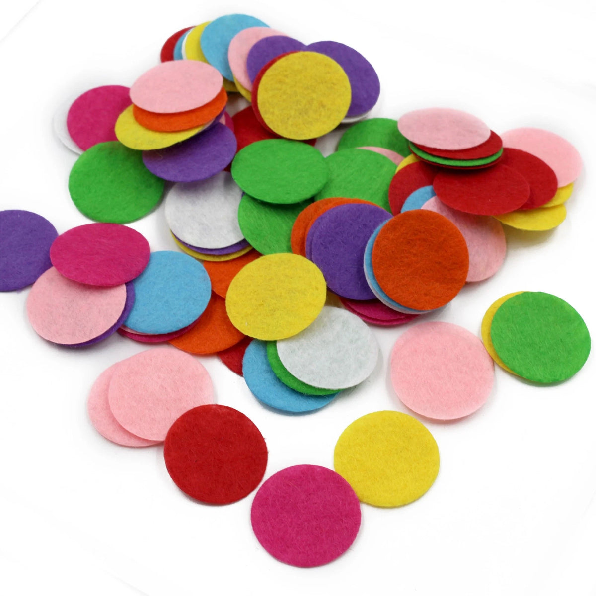 100 PCS Round Felt Fabric Pads Patches 3CM