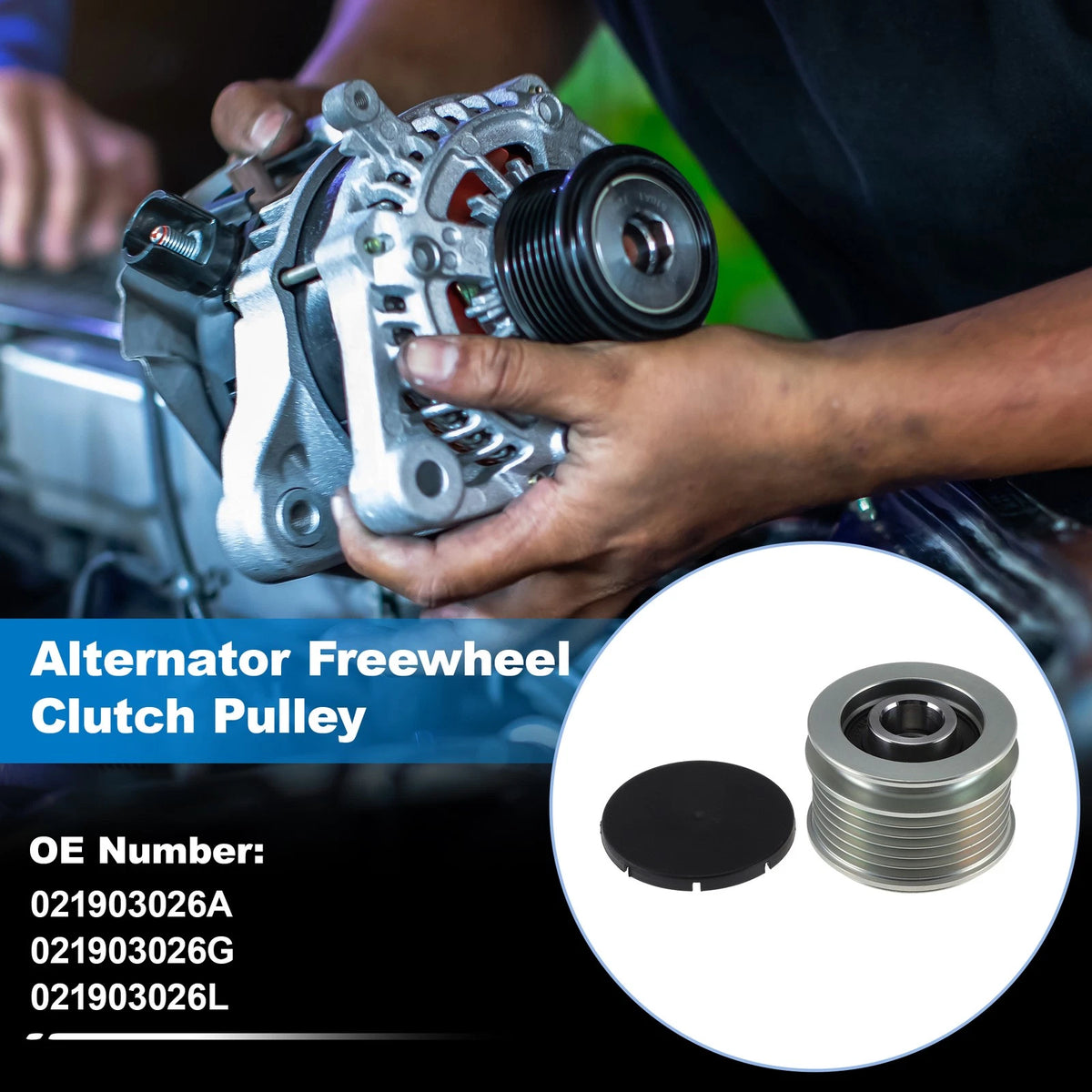 Alternator Freewheel Clutch Pulley Replacement for Audi A3 2.0L (2006–2008)