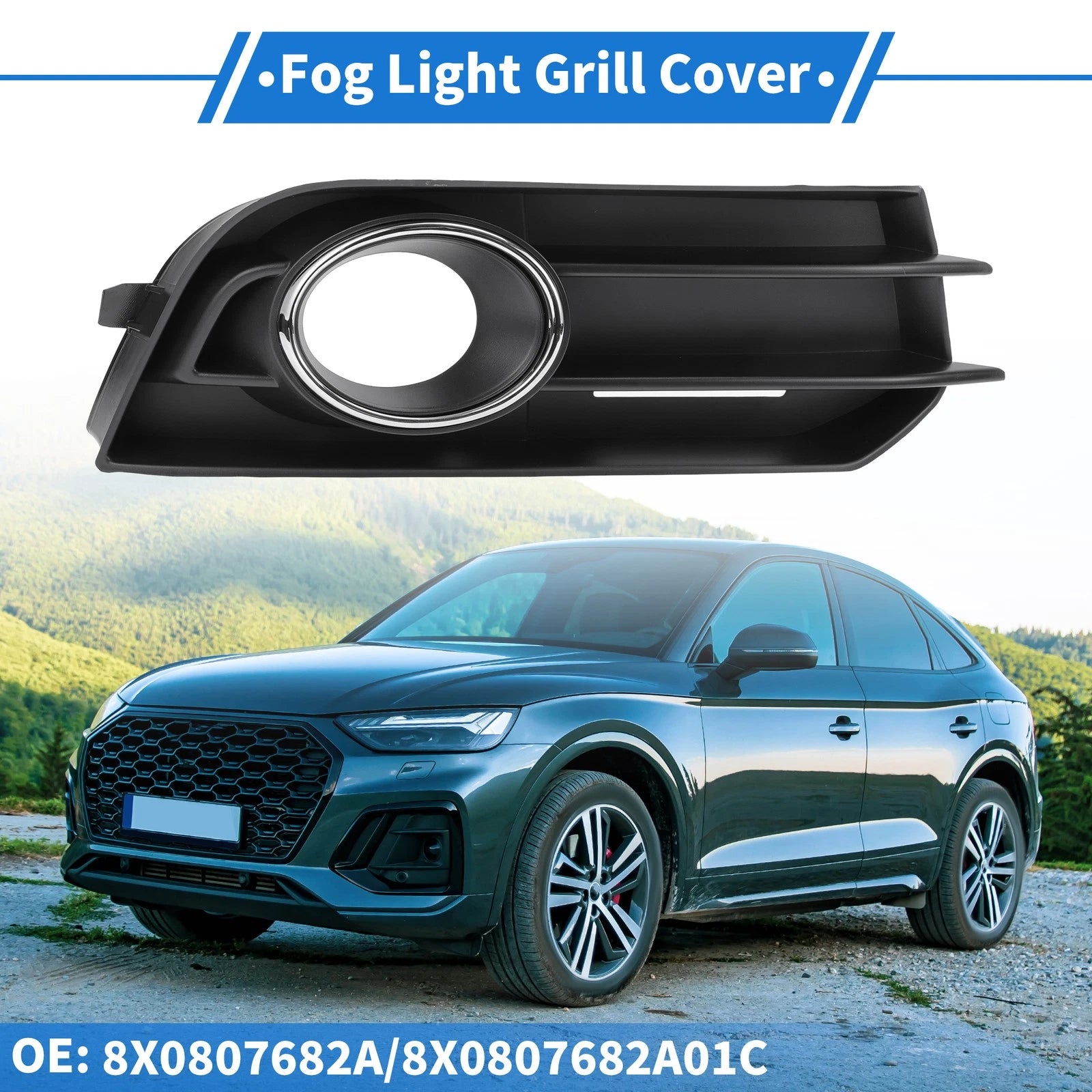 Front Right Fog Light Grill Replacement for Audi A1 (2010–2015)