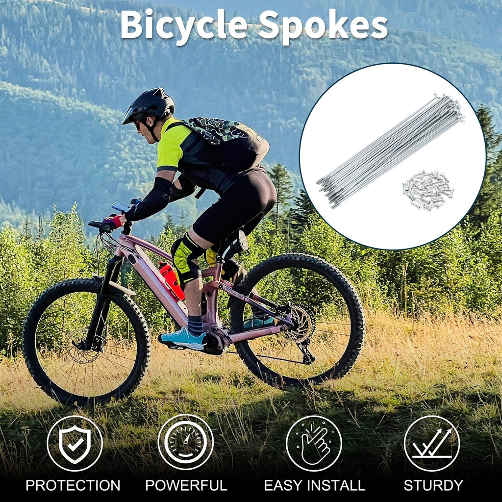 Spoke Nipples 202mm Carbon Steel Galvanized Universal for Bicycle (14G)