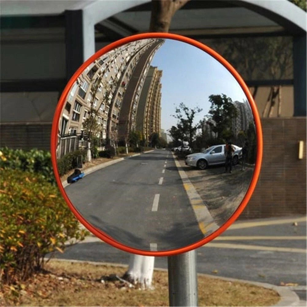 12" Wide Angle Curved Convex Traffic Mirror for Driveway Outdoor