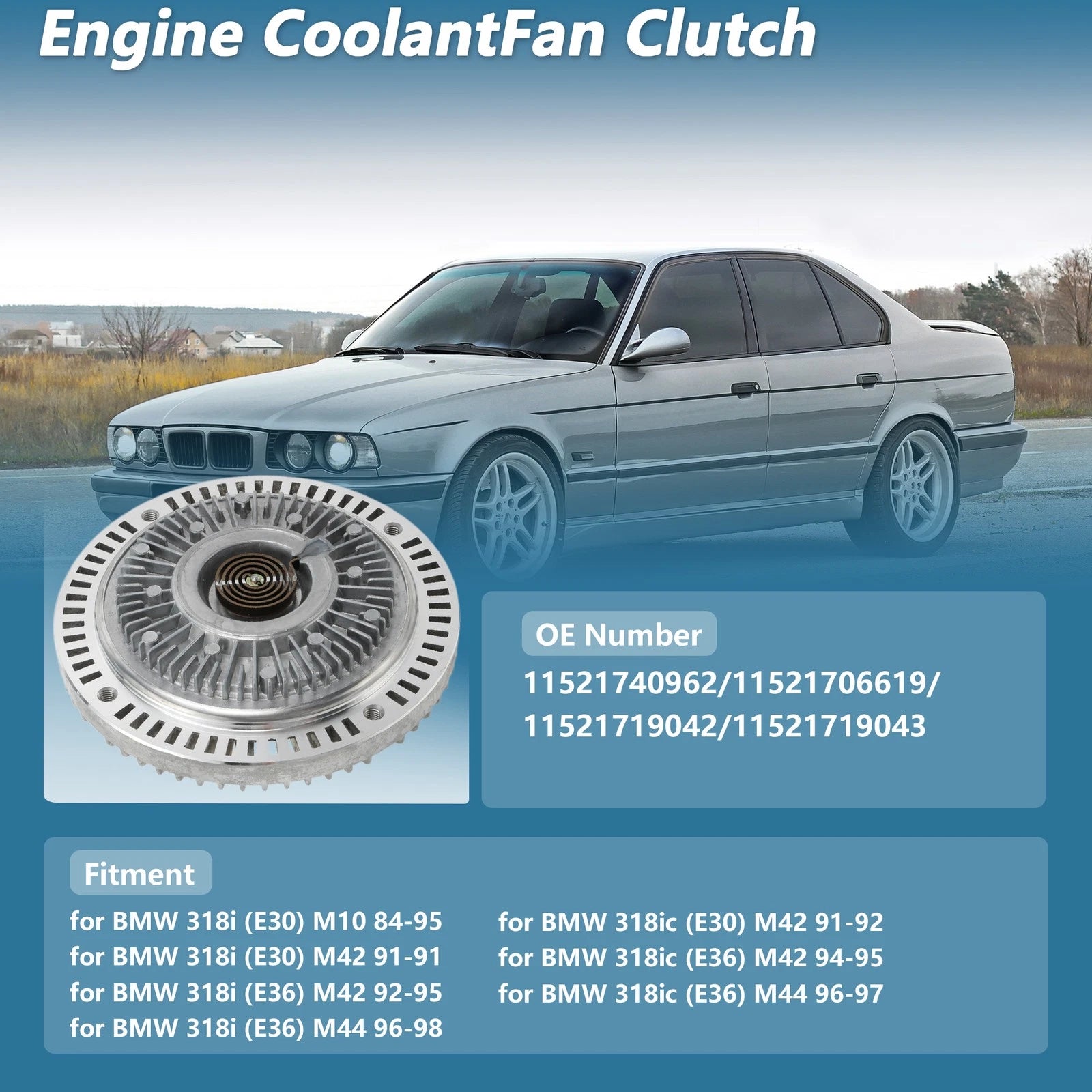 Engine Cooling Fan Clutch Replacement for BMW 318i E30 (1984–1995)