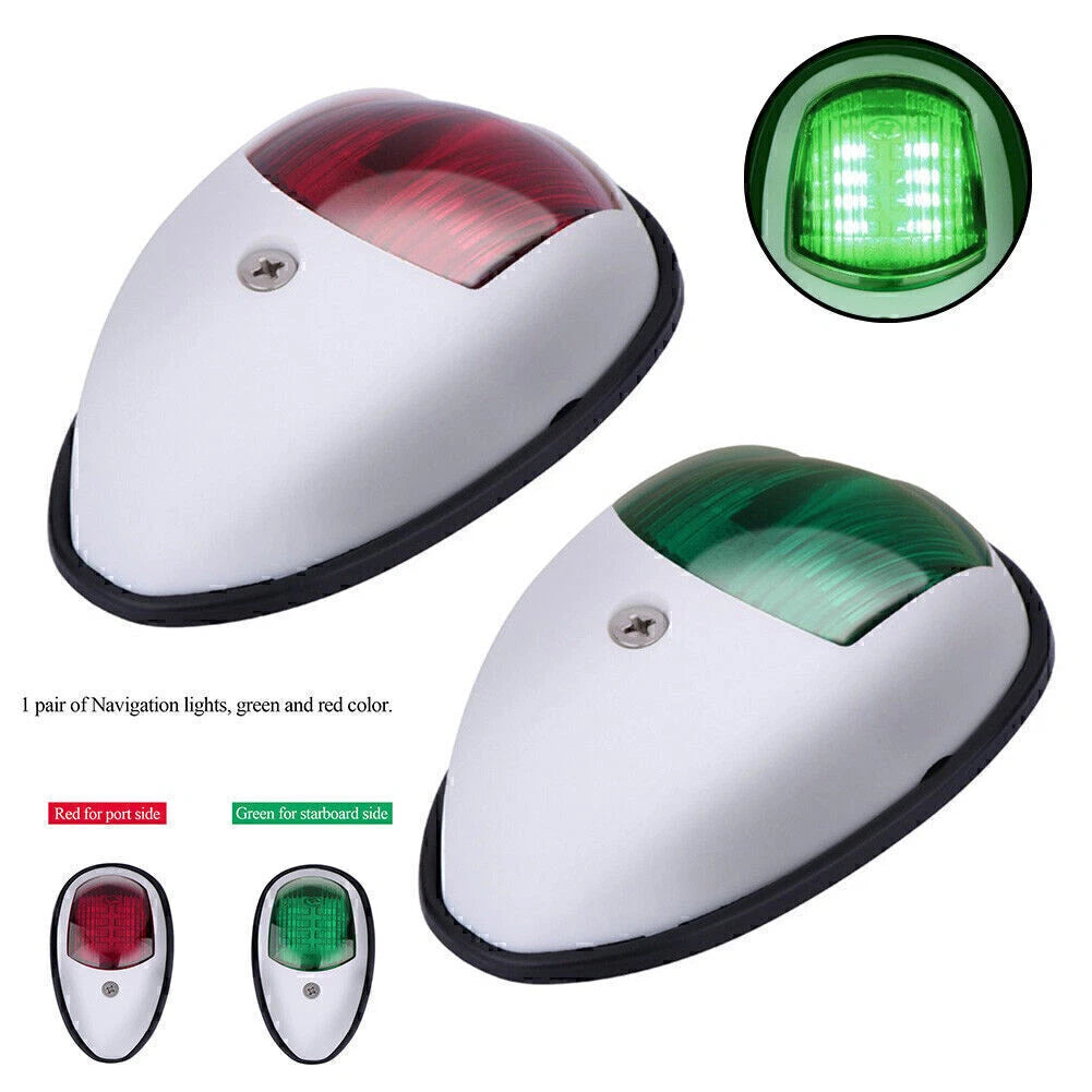 2X LED Navigation Bow Light for Yacht Pontoon Boat (12V)